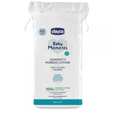 Chicco - Chicco Baby Moments Soft Cotton Squares 60pcs - Mari Kali Stores Cyprus